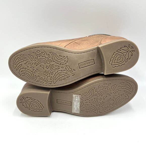 7.5W 7.5 WIDE‎ WIDTH Cobb Hill Womens Crosbie Brown Leather Ankle Boots Booties - Picture 8 of 14